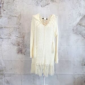 Lovestitch hooded pullover sweater - ivory Women's Size S